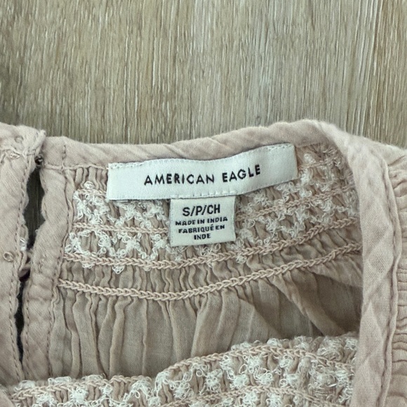 American Eagle Outfitters Blush Embroidered Blouse - Picture 2 of 3